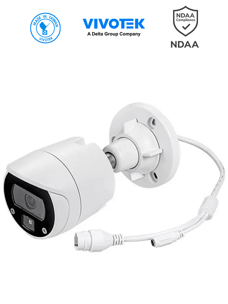 Imagen de VIVOTEK IB9369 -  Cámara IP bullet exterior 2 MP, lente 2.8mm, Smart IR 30m, WDR digital, Smart Stream III, Smart Motion, 3DNR, ranura MicroSD/SDHC/SDXC, IP66/IK10, NDAA y ONVIF.