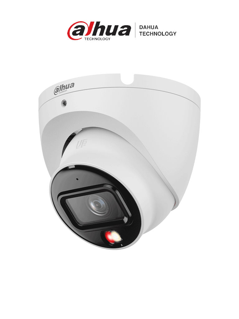 Imagen de DAHUA DH-IPC-HDW1839TP-A-IL-0280B-S6 - Cámara IP Domo de 8MP con resolución 4K, lente de 2.8 mm y ángulo de visión de 105°. Equipado con iluminador dual, micrófono integrado, IR de 30m, DWDR, H.265, PoE. protección IP67.