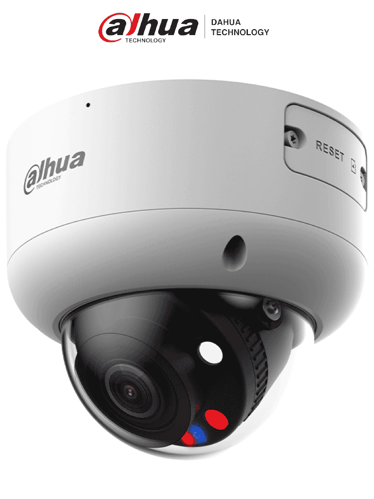 Imagen de DAHUA DH-IPC-HDBW3849R1-ZAS-PV-S5 -Cámara IP Domo  8MP, TiOC y WizSense, lente motorizado 2.7-13.5mm, 40m con IR, audio bidireccional,  iluminadores duales, entradas/salidas larma y audio, disuación activa, AcuPick, IP66, Antivandálica