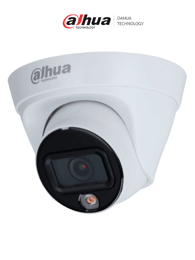 Imagen de DAHUA DH-IPC-HDW1439T1-LED-S6 - Cámara IP Domo de 4 Megapíxeles/ Full Color/ H.265+/ Lente de 2.8mm/ 95 Grados de Apertura/ Detección de movimiento/15 Metros de Iluminación con Luz Visible/ Inversión de imagen/WDR de 120 dB/