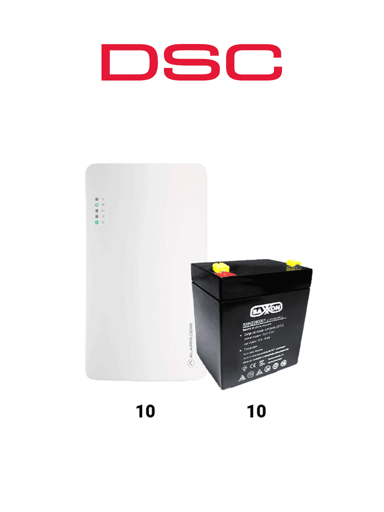 Imagen de DSC SEM300 10 PACK - Paquete de 10 Comunicadores SEM300  Comunicador Dual, SIM/ IP para PowerSeries de Alarm.com , 10 baterías 12V 4.5Ah CBAT45AH