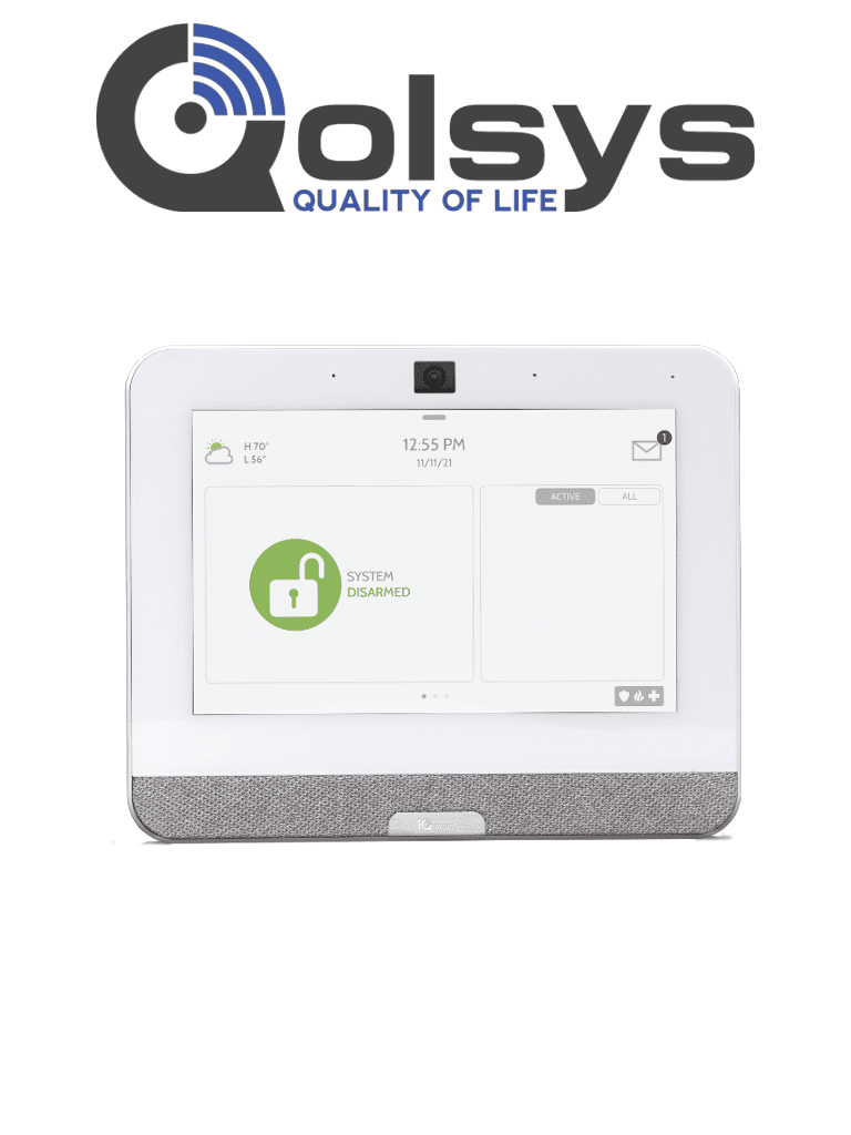 Imagen de QOLSYS IQP4   - Sistema de Alarma IQPanel4 Autocontenido , con Pantalla Tactil de 7", Power G 915 Mhz  . Con 4 Bocinas integradas (4W). Para la plataforma Alarm.com