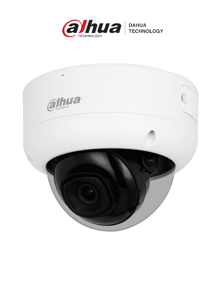 Imagen de DAHUA IPC-HDBW3241E-AS-S2 -Cámara IP Domo Antivandálica de 2MP con lente de2.8 mm y107° de visión, WizSense, IR de 50 m, micrófono integrado, SMD 4.0, AI SSA, Quick Pick, protección IP67/IK10, PoE, WDR real, E/S de alarmas y ranura microSD