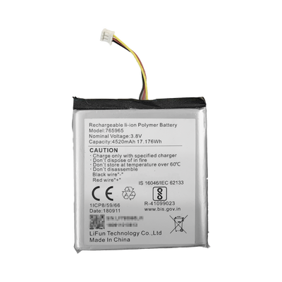 Batería de Respaldo para Panel de Alarma Hikvision / 4520 mAh / Compatible con Paneles AX PRO - AX HUB - Hibrido Versión 1 (DS-PHA64-W4P) y Repetidor AX PRO  DS-PR1-WB