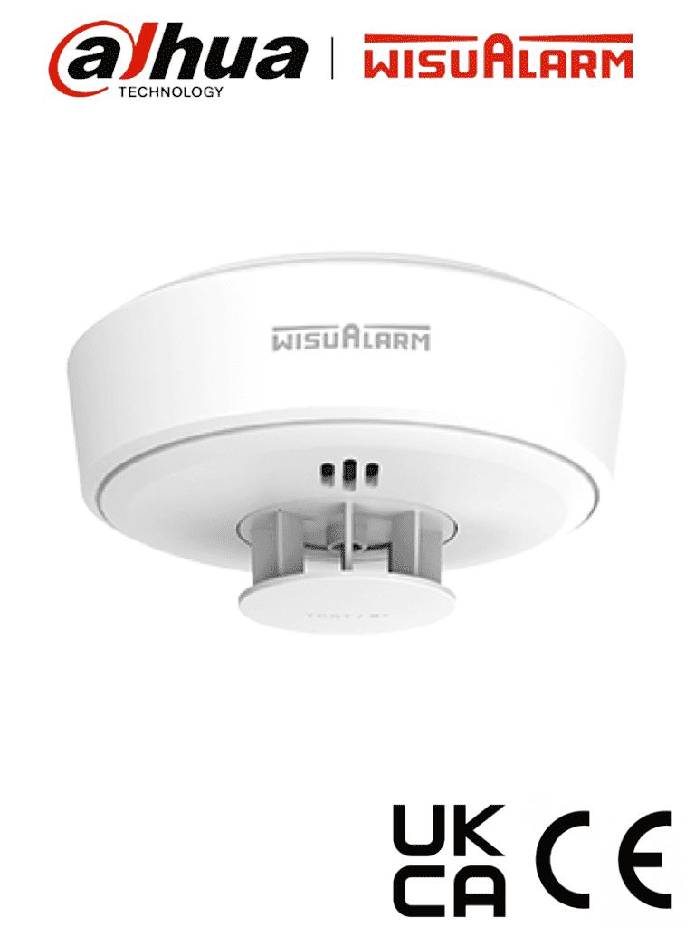 Imagen de DAHUA WISUALARM HY-HT10A -Detector de Calor Autónomo, Monitoreo Constante de Temperatura, Detección Rápida de Incendios de Clase A1 (54°C to 65°C), Sonido de Alarma de 85dB, Certificaciones CE, Batería No Remplazable de hasta 10 años,