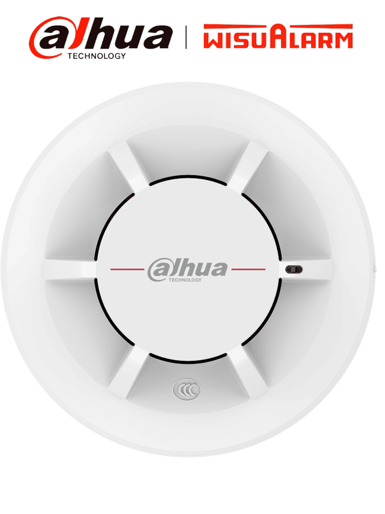 Imagen de DAHUA WISUALARM DHI-HY-C131 - Detector de Humo Fotoelectrico Convencional de 2 Hilos, Alarma visual y audible Con Cámara Fotoelectrica Dual para Detección Eficiente, Cumple con Estándar EN 54-7:2018, Algoritmo BLC de Ajuste Automático,