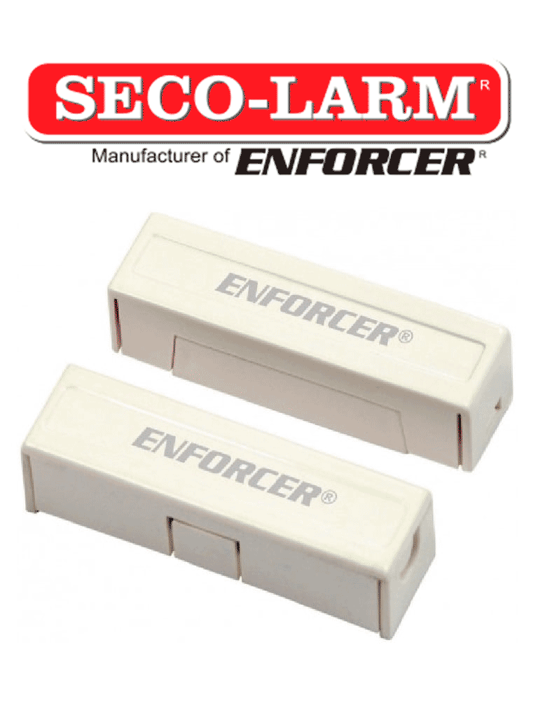 Imagen de Seco-Larm SM433TQW - Contacto magnetico BLANCO de sobreponer 1-1/4" (31mm) Gap Compatible paneles DSC / RISCO / BOSCH