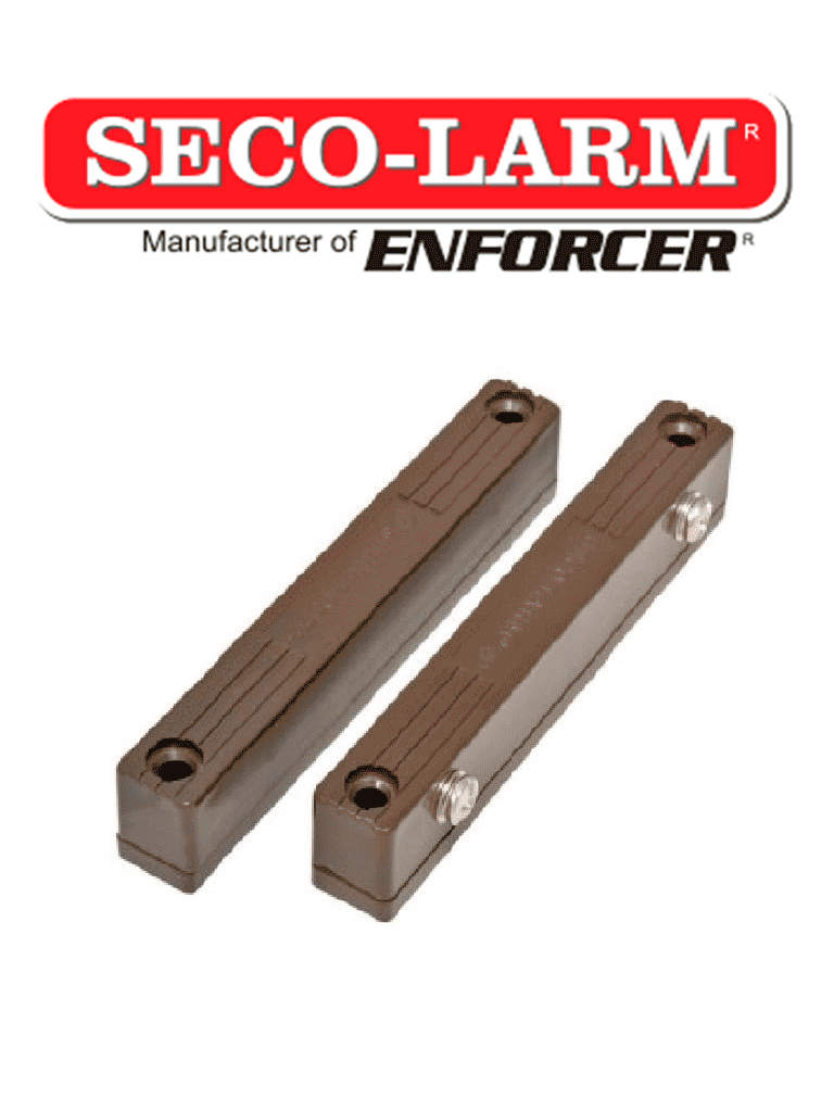 Imagen de Seco-Larm SM216QBR - Contacto Magnetico Uso Rudo CAFE con terminales de tornillo Gap 2 3/4 (70mm)  Compatible paneles DSC / RISCO / BOSCH