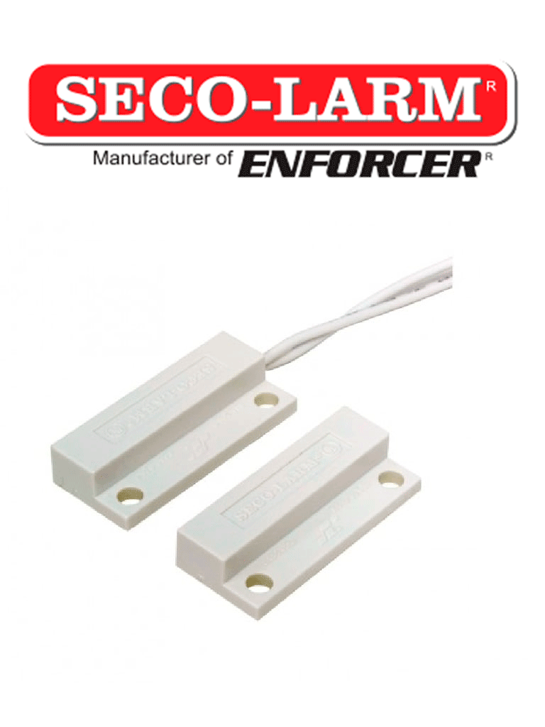 Imagen de Seco-Larm SM205QW - Contacto Mini con montaje de tornillo o adhesivo. Gap 3/4 N.C BLANCO Compatible paneles DSC / RISCO / BOSCH