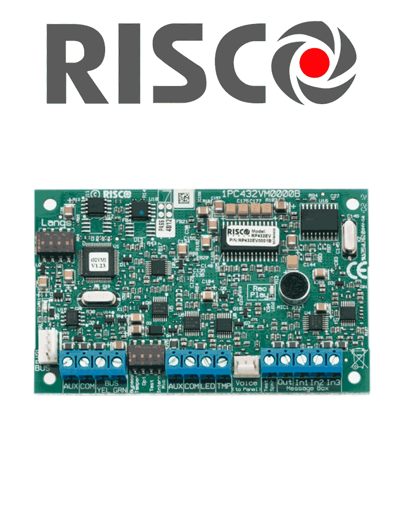 Imagen de RISCO RP432EV - Modulo de voz / MULTILENGUAJE / DECODIFICADOR  DTMF / EMULADOR De teclado