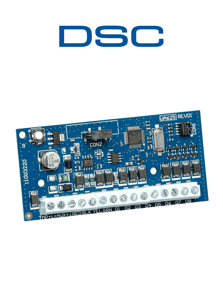 Imagen de DSC HSM2208 - Módulo Expansor de 8 Salidas Programables de baja corriente compatible con panel NEO, PRO