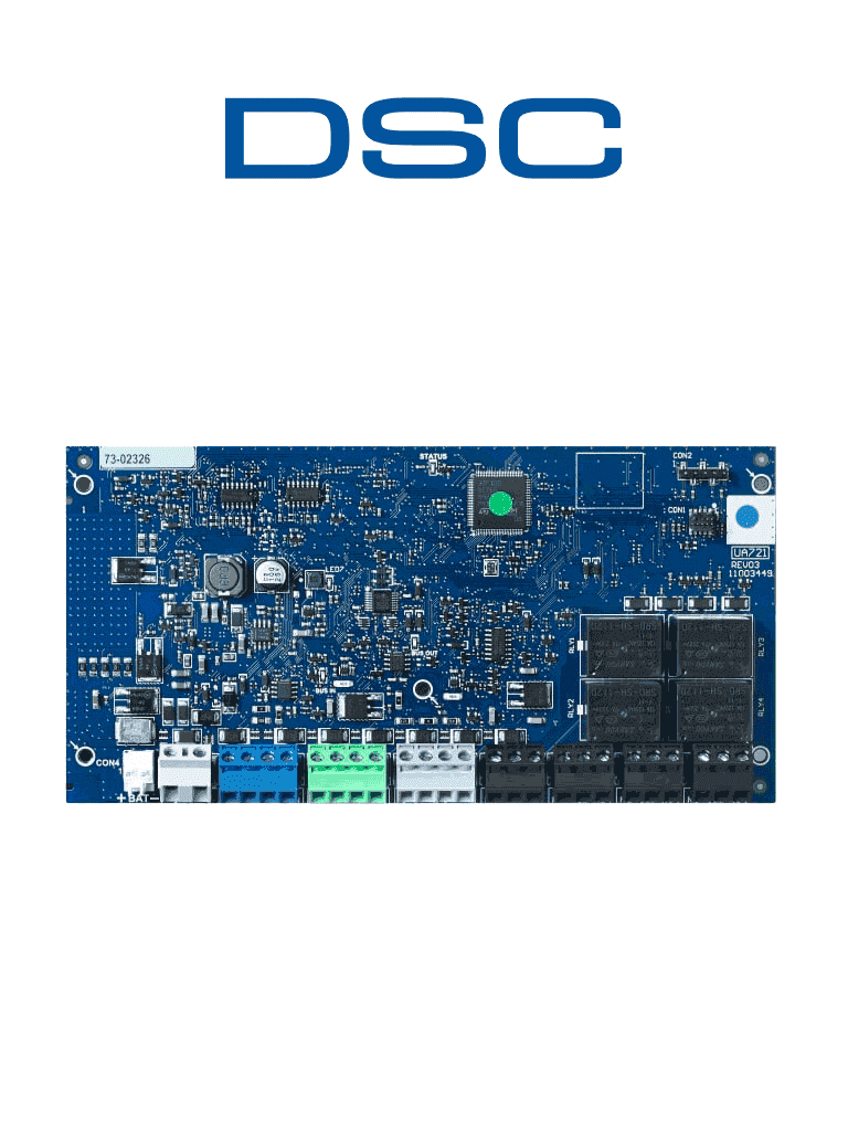 Imagen de DSC HSM3204CXPCB - Módulo Fuente Supervisada 2A con 4 salidas programables PGM  de alta corriente y Extensor de Bus  compatible con Power Series PRO