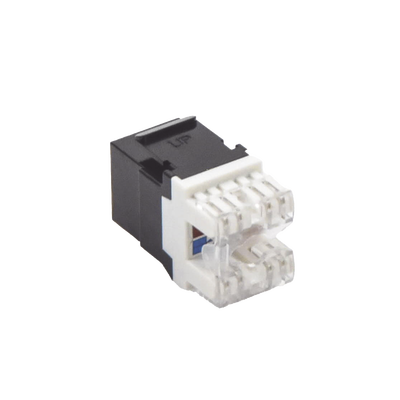 Módulo Jack Keystone Cat6 con terminación en ángulo 180 º  Color Negro
