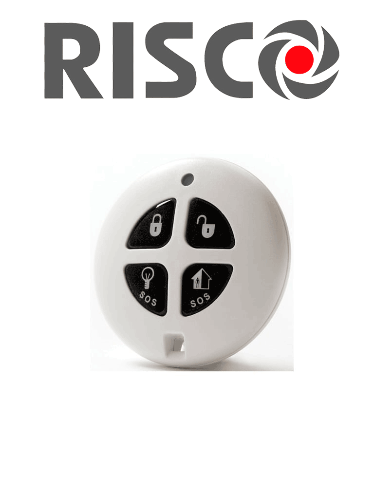 Imagen de RISCO EL2714- Control Remoto Inalámbrico Compatible con Secuplace 4 botones Tipo Llavero Armar y Desarmar