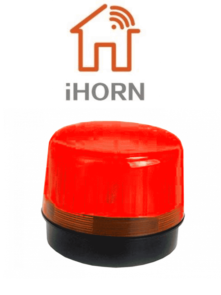 Imagen de IHORN HC-05-LED - Estrobo Color Rojo  / 90 Destellos por minuto compatible con paneles IHORN / RISCO / DSC / BOSCH .