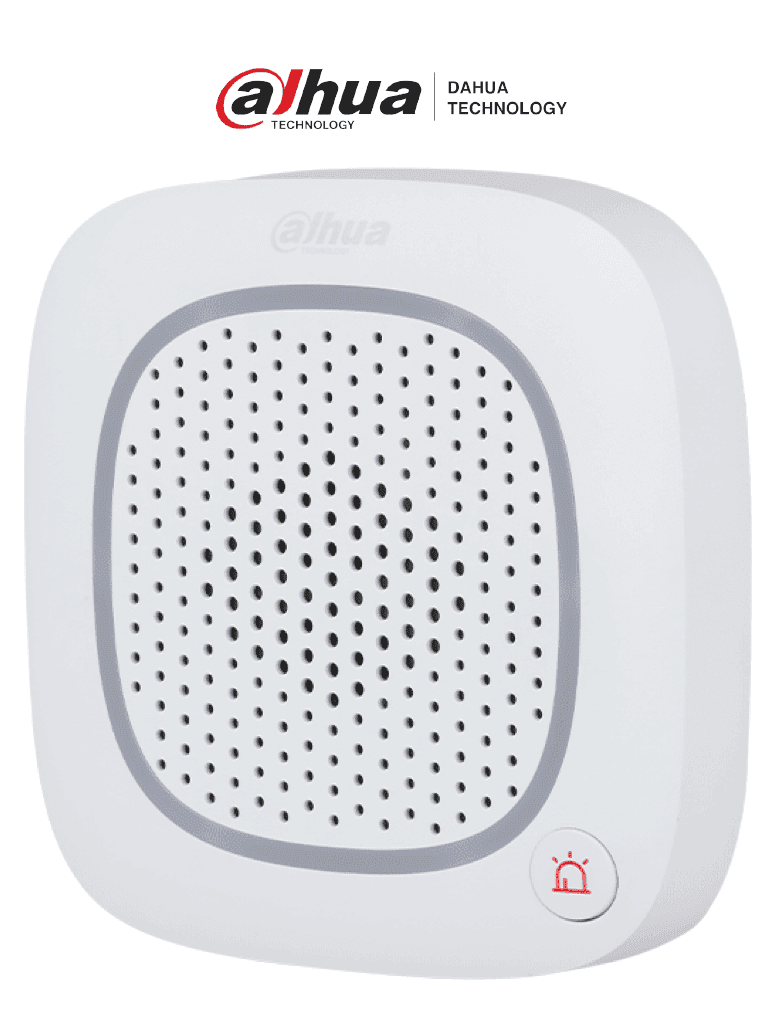 Imagen de DAHUA DHI-ARA14-W2- Sirena intercom inalámbrica con audio bidireccional y múltiples sonidos (fuego, intrusión, pánico, médica y más). Compatible únicamente con HUB 2. Soporta botón de pánico para mayor seguridad y control.