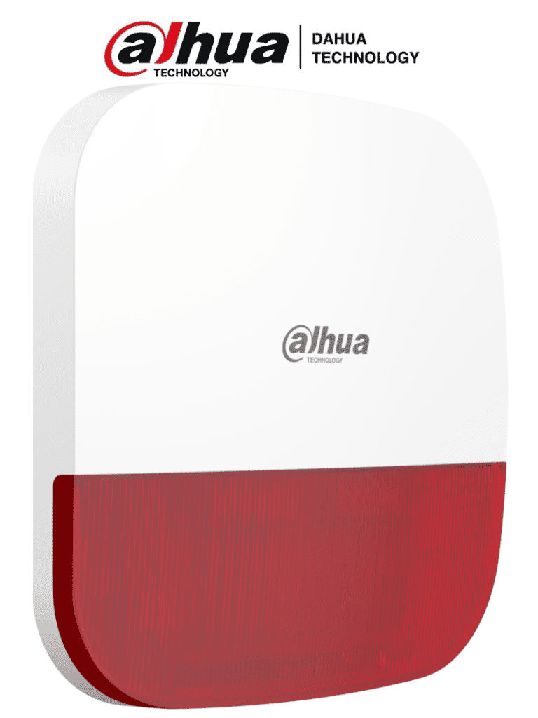 Imagen de DAHUA DHI-ARA13-W2 - Sirena Inalámbrica para Exterior con Estrobo Rojo/  110dB / Múltiples sonidos de Alarma/ IP65/ Alarma de Batería Baja/