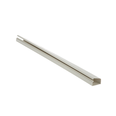Canaleta LD10 de PVC rígido, con cinta adhesiva para instalación sin herramientas, de 38.4 x 24 x 3048 mm, Color Blanco Mate