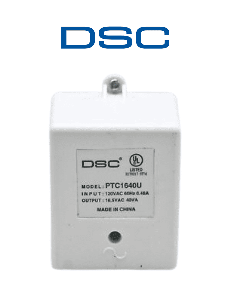 Imagen de DSC PTC1640U - Transformador 16VCA / 40VA Fusible Interno para paneles y módulos de NEO, Power Series y Maxsys