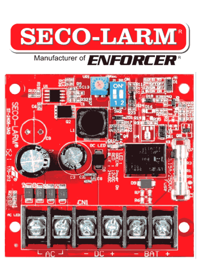 Imagen de SECO-LARM ST24063AQ - Fuente de Poder con Cargador Bateria 2.5 amp 6/12/24 VCD