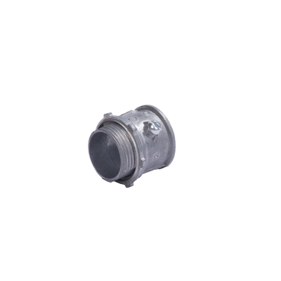 Conector 1 1/2" (38mm) pared delgada con tornillo galvanizado etiqueta verde