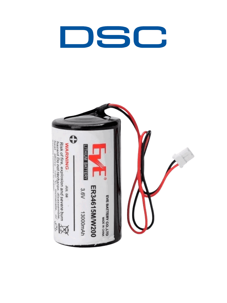 Imagen de DSC-BATT13036V- Bateria De Litio 3.6 Vcd. 13.0 Ah. Para Sirena PG9901/PG9911