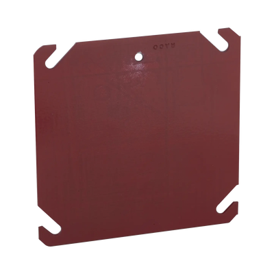 Tapa Cuadrada Para Caja Galvanizada de 4" / Color Rojo.