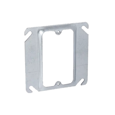 Sobretapa Cuadrada de 4" de Acero Galvanizado con realce de 1/4".