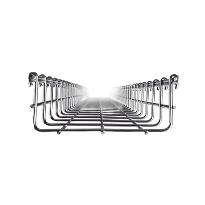 Charola Tipo Malla 66/150 mm, Acabado Electro Zinc, Hasta 158 Cables Cat6, Tramo de 3 Metros