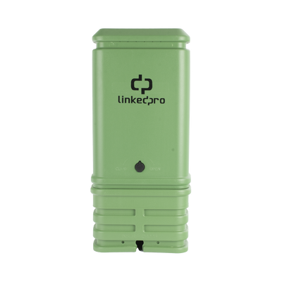 Pedestal para Cajas de Empalme de Fibra Óptica tipo Cubo Color Verde con Bracket Estandar (No incluye caja de empalme)