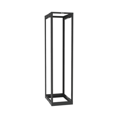 Rack de Cuatro Postes Estándar de 19", Rieles Roscados Profundidad Ajustable de 23 a 42 in, 45 Unidades de Rack, Color Negro