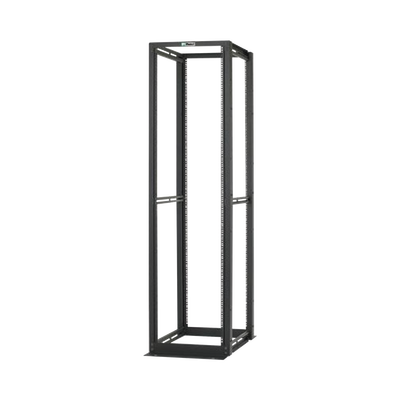 Rack de Cuatro Postes Estándar de 19", Rieles Numerados y Roscados Profundidad Máxima de 30 in, 45 Unidades de Rack, Color Negro