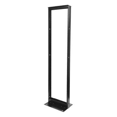 Rack de Dos Postes Estándar de 19", Numerado, Fabricado en Acero y 45 Unidades de Rack, Color Negro