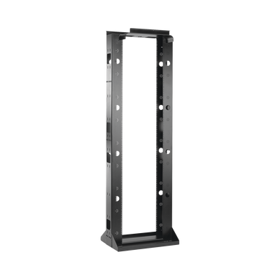 Rack de 2 Postes Sísmico, Estándar de 19 in, Rieles Numerados y Roscados Fabricado en Acero, 45 Unidades de Rack, Color Negro