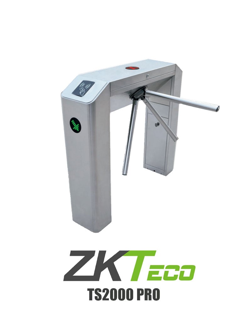 Imagen de ZKTECO TS2000 Pro - Torniquete Tipo Puente Bidireccional/ Diseño Delgado/ Acero SUS304/ Carril 50 cm/ 25 a 48 Accesos x Min/ 110V/ Exterior Protegido/ Indicador Led/ Desbloqueo sin Energía/ No cuenta con Lectores Panel