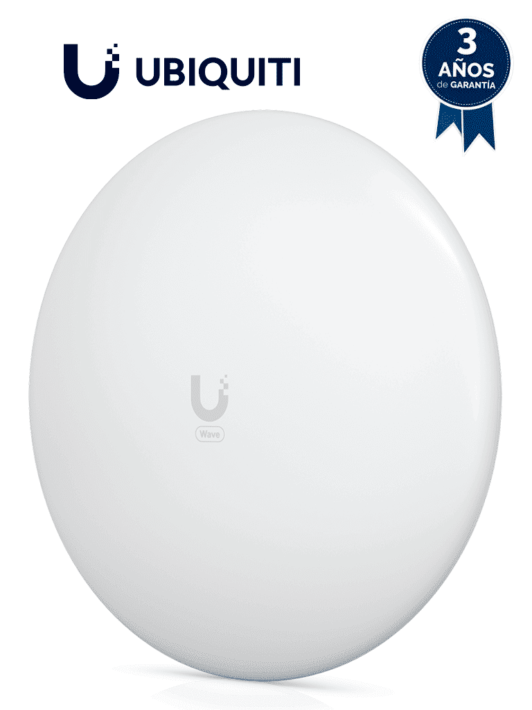 Imagen de UBIQUITI WAVE-LR- Antena cliente para WAVE-AP, con frecuencia de 60 GHz y tasa de transferencia de hasta 2 Gbps. Incluye respaldo a 5 GHz y es compatible únicamente con WAVE-AP