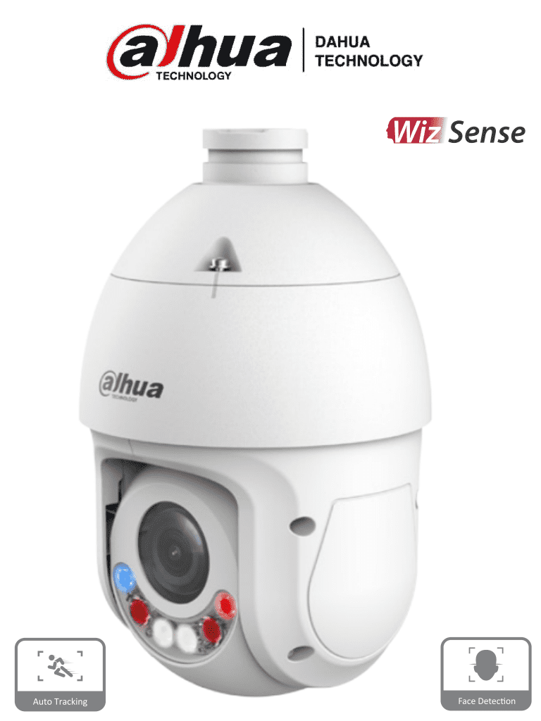 Imagen de DAHUA SD4E425GB-HNR-A-PV1 - Cámara IP PTZ de 4 MP con WizSense, TiOC, FullColor, zoom 25x, Quick Pick, AutoTracking, SMD 4.0, IR 100 m, luz visible 50 m, E/S de alarma y audio, IP66 y PoE. Tecnología avanzada para tu seguridad.