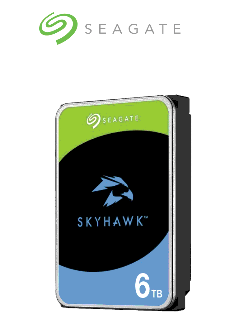 Imagen de SEAGATE 6TB ST6000VX009  Disco duro de 6 TB / Skyhawk/ 3.5  256MB Caché / SATA III, 6Gbit/s, Caché