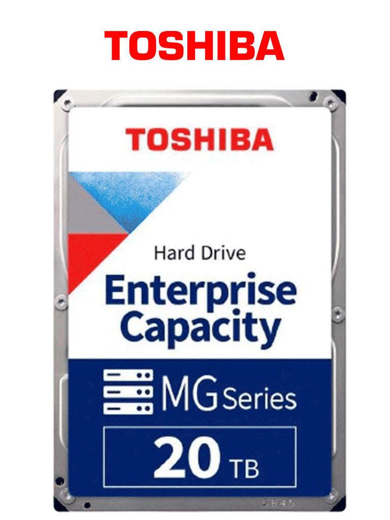 Imagen de TOSHIBA MG10ACA20TE - Disco duro de 20TB / Serie Enterprise / 3.5" / 7200 RPM / 512 MB /SATA III / Recomendado para videovigilancia y Servidores