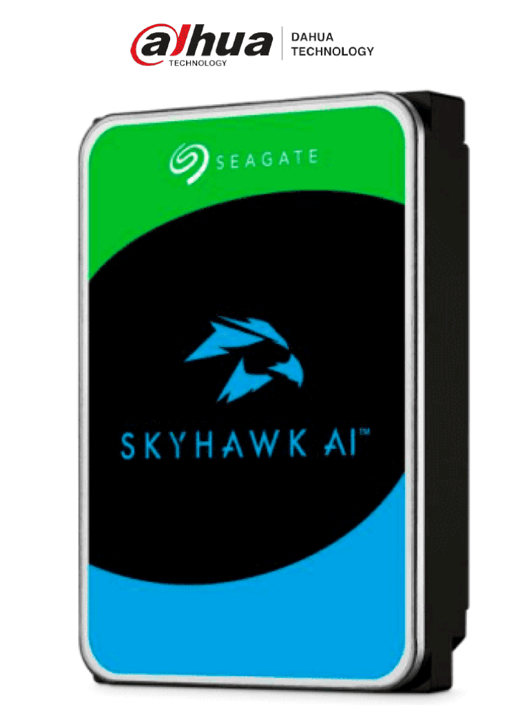 Imagen de DAHUA ST10000VE000  Seagate Skyhawk AI ST10000VE000 - Disco duro (10 TB, interno de 3,5 pulgadas), SATA (SATA/600)/ SATA 6 Gb/s/