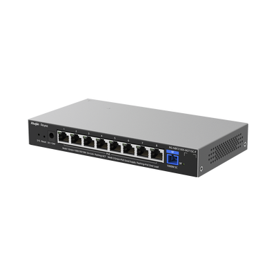 e-Lighten ONU / Switch PoE+ Hibrido, Capa 2 con un Puerto PON 1G y 8 Puertos Ethernet PoE+ 1G hasta 120 Watts y 100 Clientes