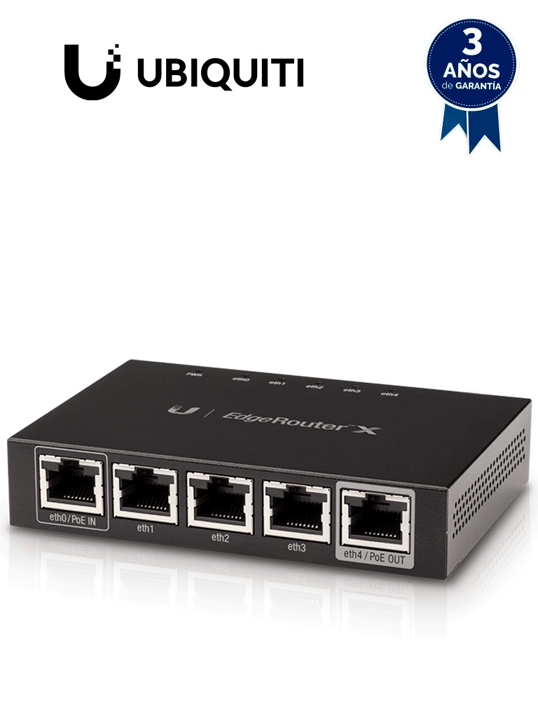 Imagen de UBIQUITI ER-X - EdgeRouter X con 5 puertos Gigabit Ethernet