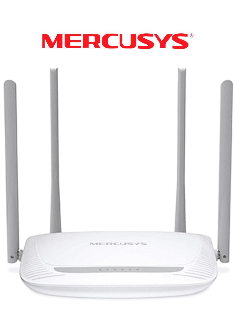 Imagen de MERCUSYS MW325R -  Router inalámbrico N con velocidad mejorada de 300 Mbps en la frecuencia de 2.4 GHz. Posee 1 puerto WAN y 3 puertos LAN de 10/100 Mbps, junto con 4 antenas de 5 dBi para una mayor cobertura.