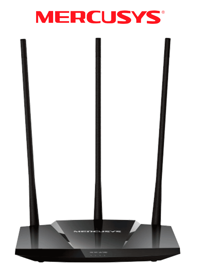 Imagen de MERCUSYS MW330HP -  Router inalámbrico N de alta potencia, velocidad de 300 Mbps en 2.4 GHz, con 1 puerto WAN Fast Ethernet y 3 puertos LAN Fast Ethernet. Ofrece cobertura ampliada de WiFi con 3 antenas de 7 dBi y función de control parental.