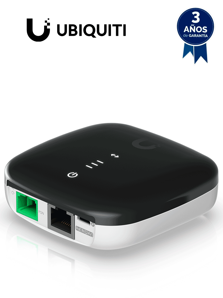 Imagen de UBIQUITI UF-LOCO- Unidad de red óptica UFIBER ONU con 1 puerto WAN GPON, 1 puerto LAN Gigabit y adaptador de alimentación Micro-USB 5V, 1A incluido.