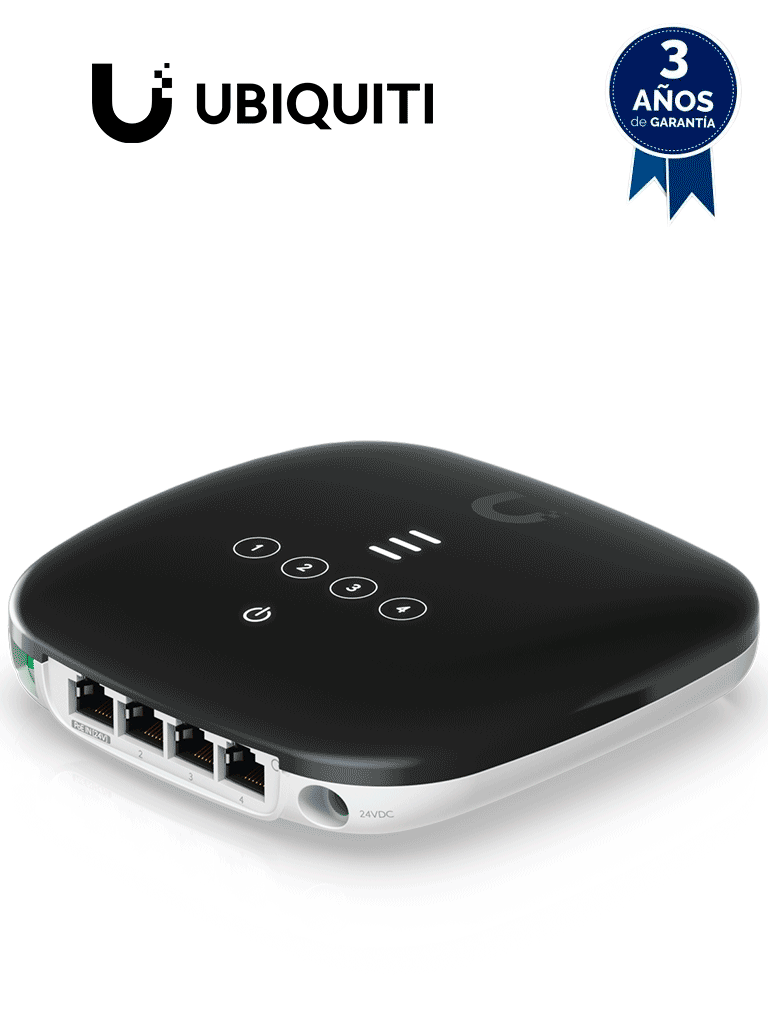 Imagen de UBIQUITI UF-WIFI - UFiber WiFi 802.11n GPON ONU, Unidad de Red Óptica con 1 puerto WAN GPON (SC/APC) y 4 puertos LAN Gigabit Ethernet.