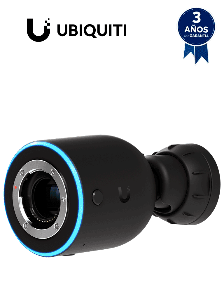 Imagen de UBIQUITI UVC-AI-DSLR - Camara IP bullet para exterior, 8 MP 4K, Lente fijo 17mm de apertura amplia, Microfono y Bocina integrados, Deteccion avanzada IA: Movimiento, Personas, Vehiculos, LPR