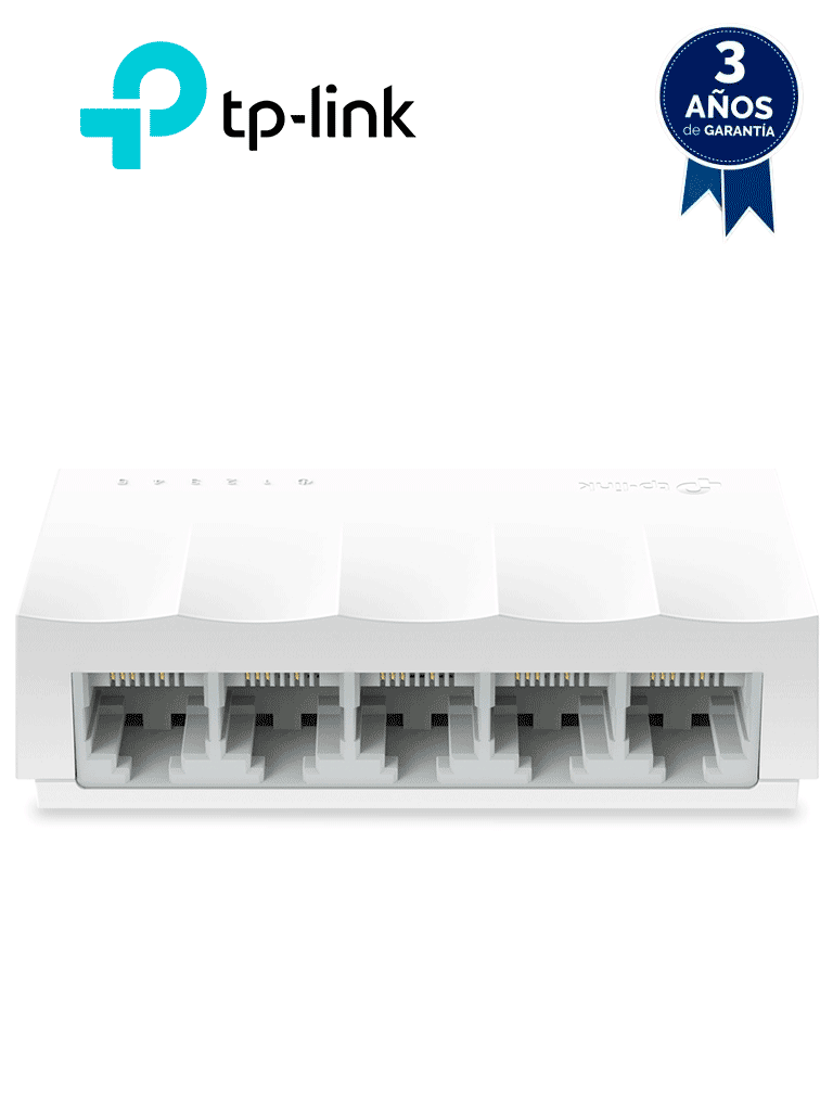 Imagen de TP-LINK LS1005 - Switch Litewave no administrable de escritorio con 5 puertos fast ethernet RJ45 10/100Mbps. Diseño compacto y plug & play.