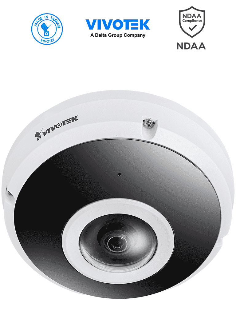 Imagen de VIVOTEK FE9382-EHV-v2 - Cámara IP fisheye exterior 6 MP, panorámica 360º, Smart IR II 20m, Deep Search, WDR Pro, Smart VCA, Stream III, micrófono integrado, ciberseguridad Trend Micro, IP66/IK10/Nema4X, SNV, NDAA, ONVIF