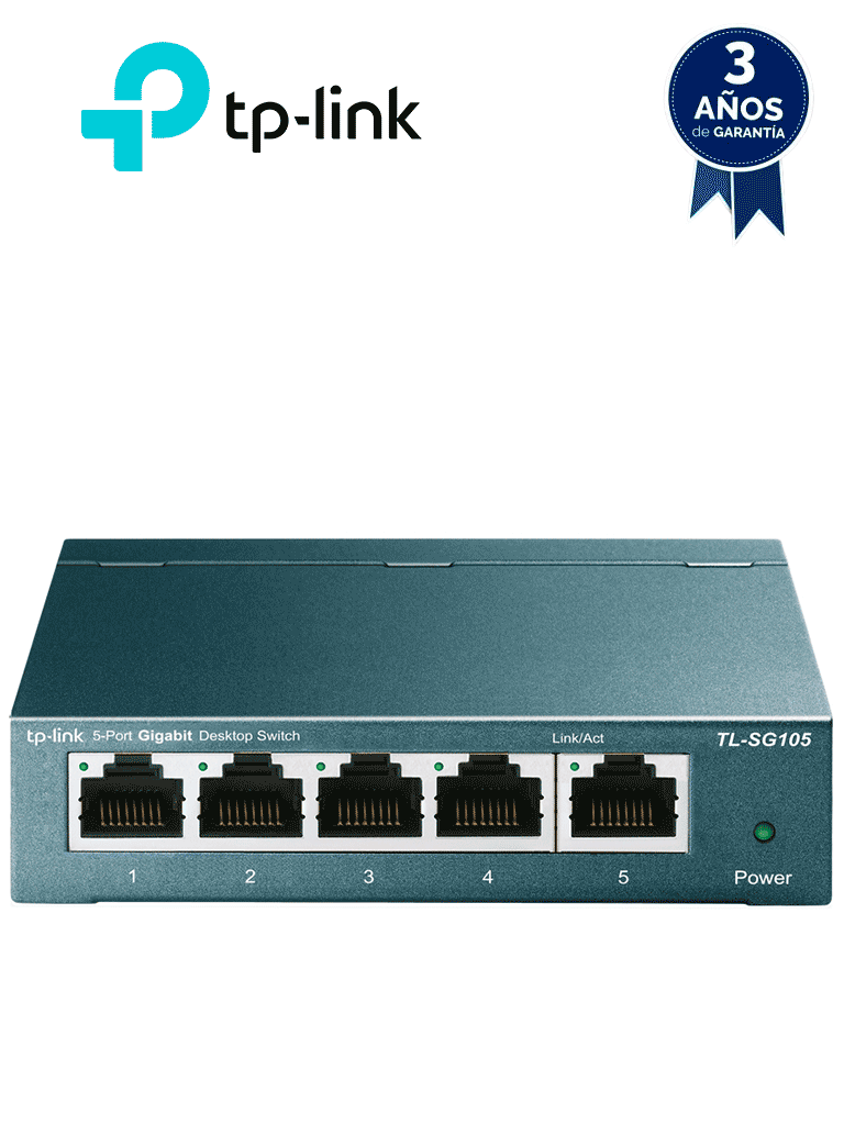 Imagen de TP-LINK TL-SG105 - Switch Gigabit no administrable de 5 puertos 10/100/1000 Mbps